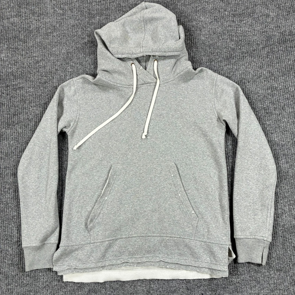 Free People We The Free Womens L Gray Oversized Pullover Hoodie Sweatshirt